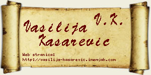 Vasilija Kašarević vizit kartica